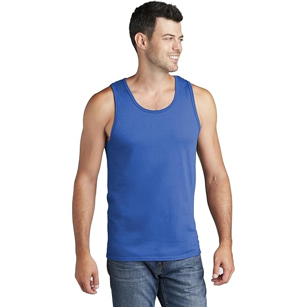 Port & Company Core Cotton Tank Top-PC54TT-S-Athletic Heather at